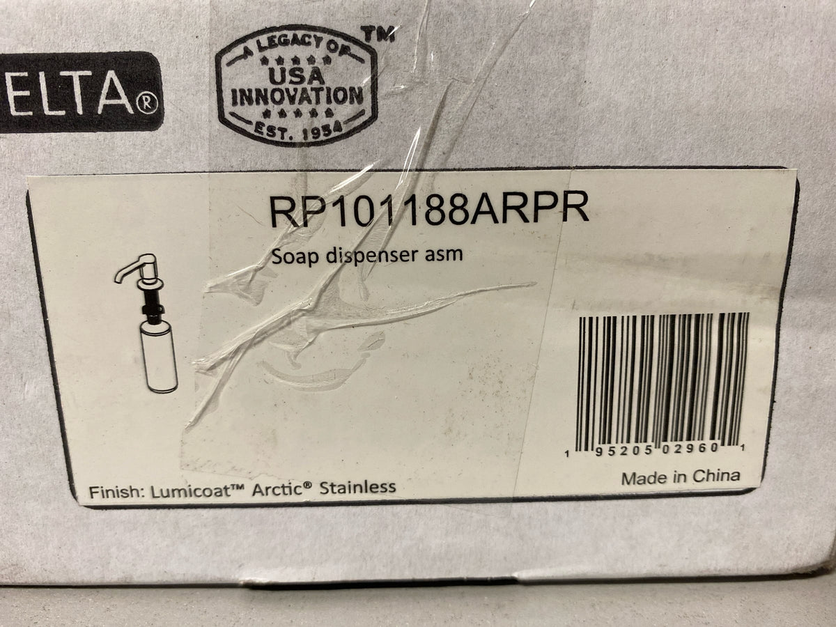 Delta RP101188ARPR Emmeline Deck Mounted Soap Dispenser with 13 oz Capacity - Lumicoat Arctic Stainless
