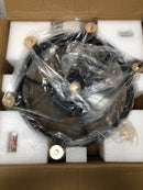 Fannehonne CAD102GD 20 in. Gold Flush Mount Caged Ceiling Fan with Lights and Remote Farmhouse Low Profile Ceiling Fan for Bedroom