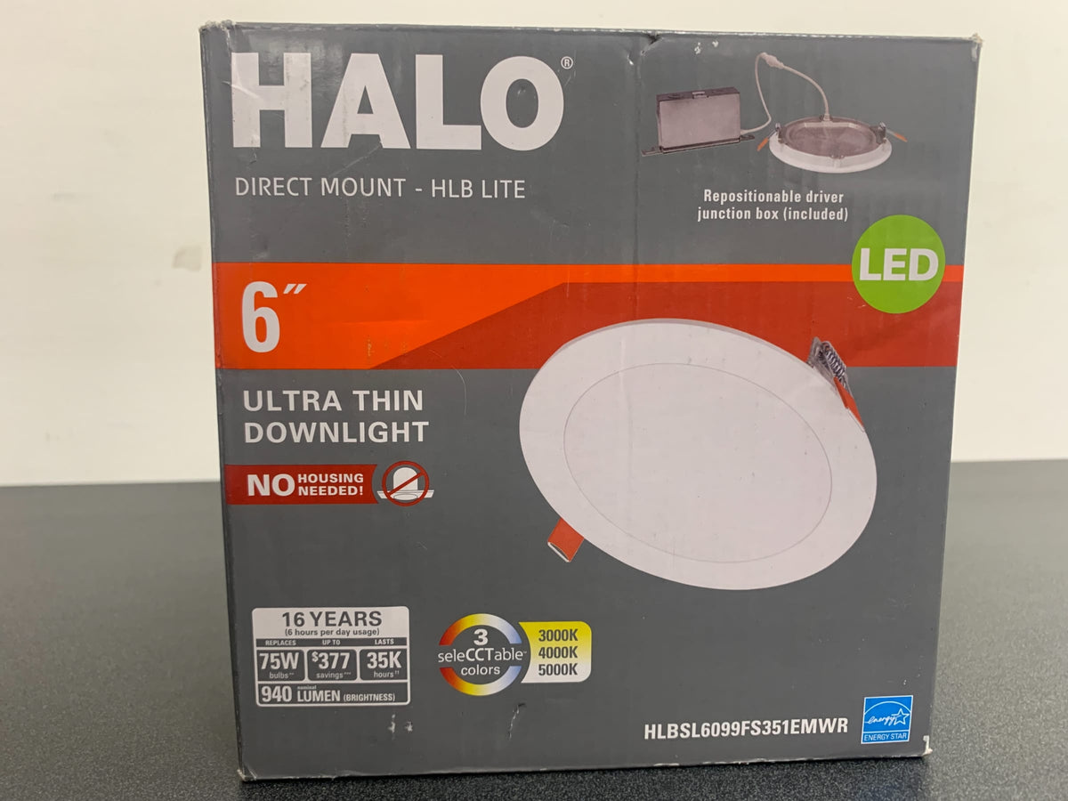 Halo HLBSL 6 in. Color Selectable New Construction or Remodel Canless Recessed Integrated LED Kit-HLBSL6099FS351EMWR