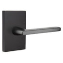 Emtek 5112HLOUS19RH Helios Right Handed Passage Door Lever Set with Modern Rectangular Rose - Flat Black