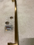 Emtek 86443US4 Alexander 18 Inch Center to Center Handle Appliance Pull from the Art Deco Collection - Satin Brass