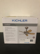 Kichler 300103WH White Canfield 30" Indoor / Outdoor Ceiling Fan with Blades and Downrod