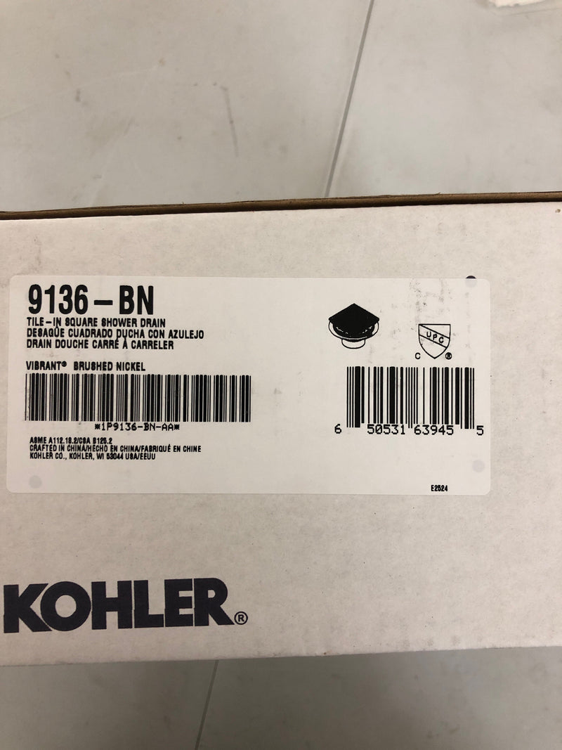 Kohler Square Design Tile-In Shower Drain