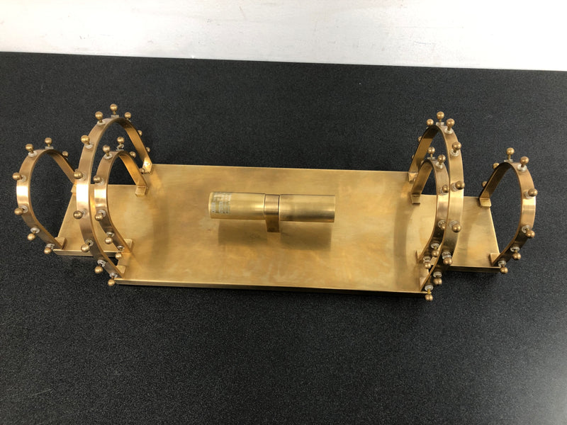 Visual Comfort S 2651HAB-AM Cadence 21" Large Tiered Sconce with Antique Mirror Glass by Carrier and Company - Hand Rubbed Antique Brass