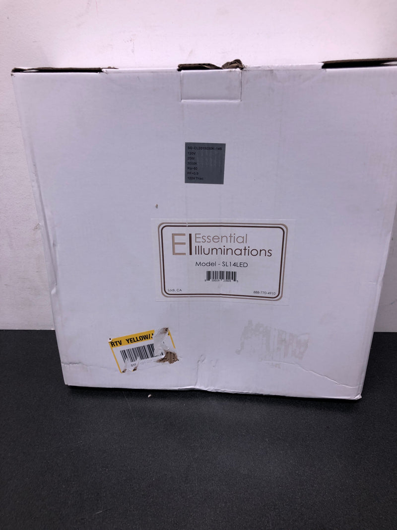 Essential illuminations SL14LED Radiance 14 in. Brushed Nickel Integrated LED Flush Mount 3000k