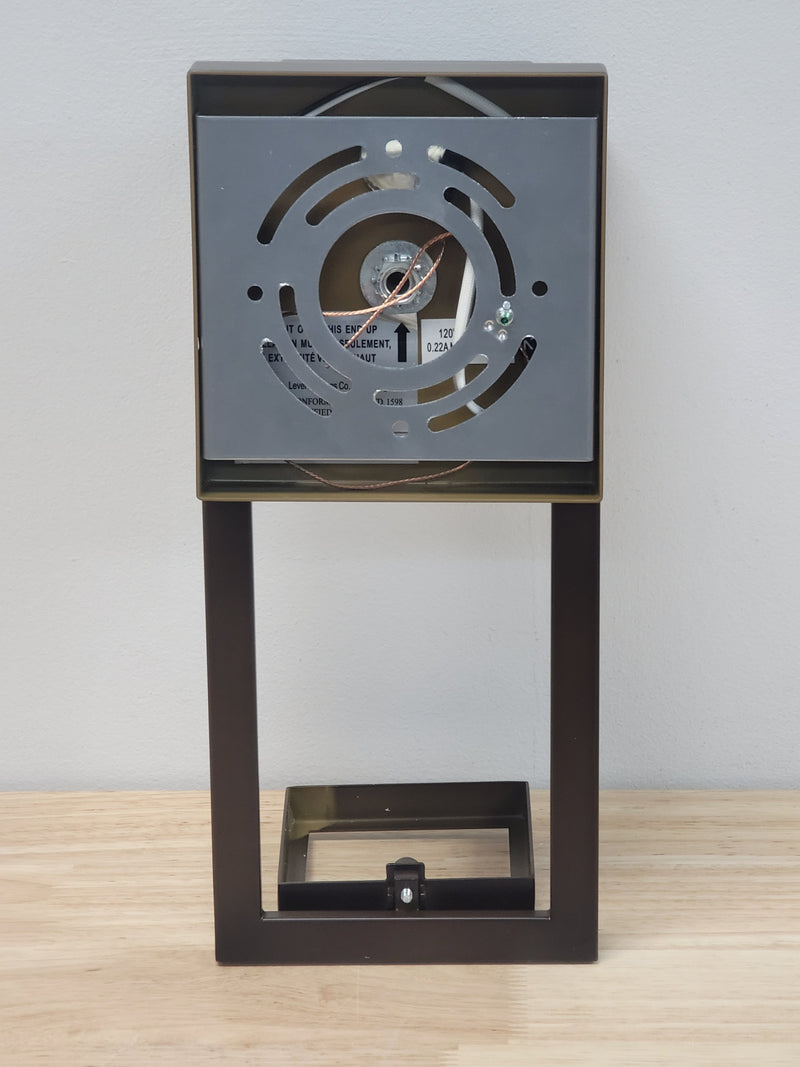Justice Design Group FSN-7541W-MROR-DBRZ Fusion Single Light 12" High Integrated 3000K LED Outdoor Wall Sconce with Mercury Artisan Glass Shade - Dark Bronze