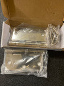 Emtek 94033US14 3.5" x 3.5" Ball Bearing 5/8" Radius Corners Mortise Hinge - Pair - Polished Nickel