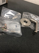 Baldwin 5105056LDM 5105 Left Handed Non-Turning One-Sided Dummy Door Lever with 5046 Rose from the Estate Collection - Lifetime Satin Nickel