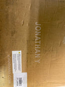 JONATHAN Y Lighting JYL2009A Tiggie Single Light 27" Tall LED Table Lamp with Hardback Cotton Shade - Natural / Chrome
