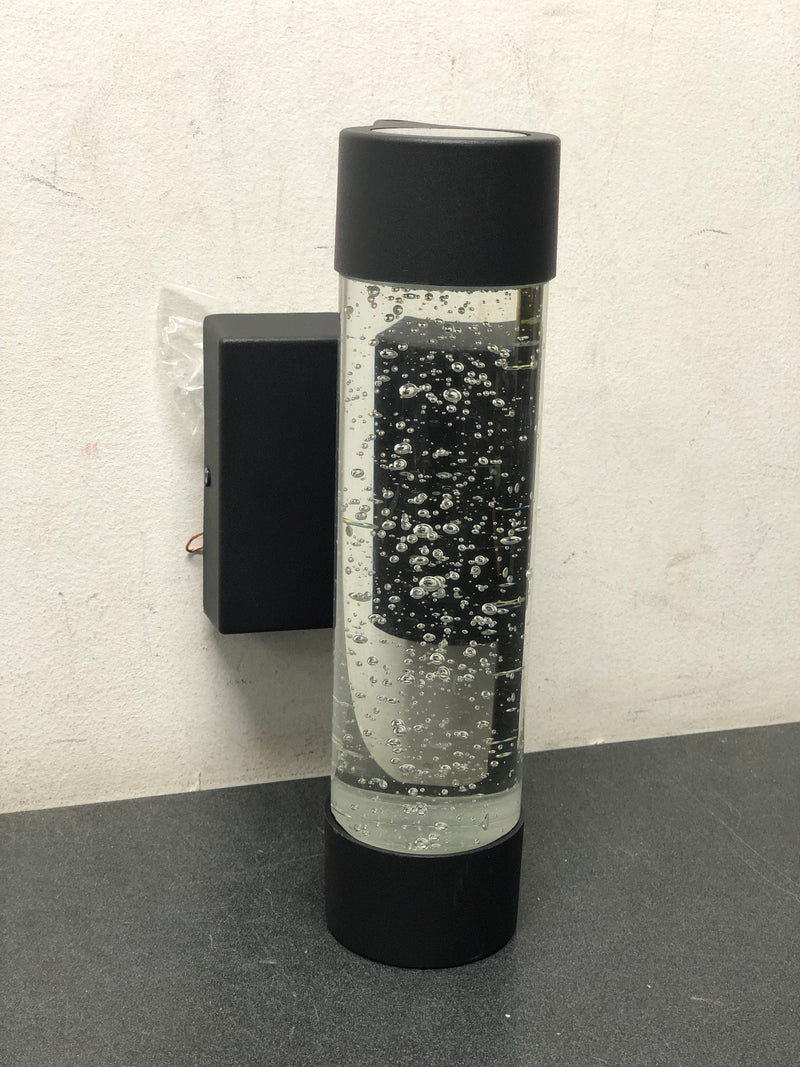 Artika AMP105-HDBL Essence Black Bubble Glass LED Indoor/Outdoor Hardwired Light