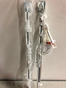 Rod desyne 3211-301 30 in. - 48 in. Heavy Duty Center Open Double Traverse Rod in White