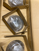 Halyn 23 in. 3-Light Brushed Nickel Bathroom Vanity Light with Clear Glass Shades