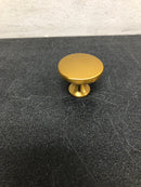 Hickory Hardware H076698-BGB Forge 1-3/8 Inch (35 mm) Farmhouse Chic Flat Round Cabinet Knob / Drawer Knob - Brushed Golden Brass