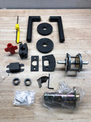 Emtek C5209STUUS19 Stuttgart Privacy Door Lever Set with Disk Rose and CF Mechanism from the Brass Modern Collection - Flat Black