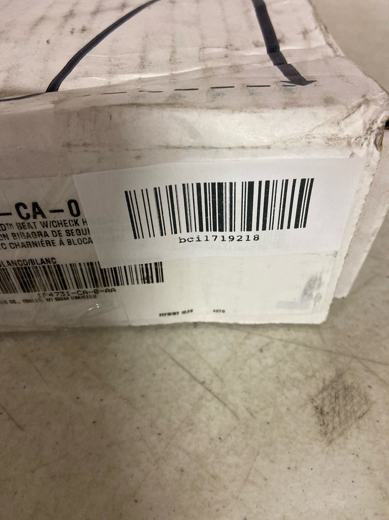 Kohler K-4731-CA-0 Stronghold Elongated Open-Front Toilet Seat with Anti-Microbial Agent, Integrated Handle and Check Hinge - White