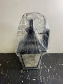 Kichler 9708BK Mount Vernon Single Light 17" Tall Outdoor Wall Sconce with Seedy Glass Panels - Black