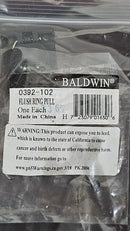 Baldwin 0392102 1-1/4 Inch x 1-1/2 Inch Flush Cabinet Pull - Oil Rubbed Bronze