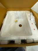 Signature Hardware SHGR1B2522WH Totten 25" Drop In / Undermount Single Basin Granite Composite Kitchen Sink - White