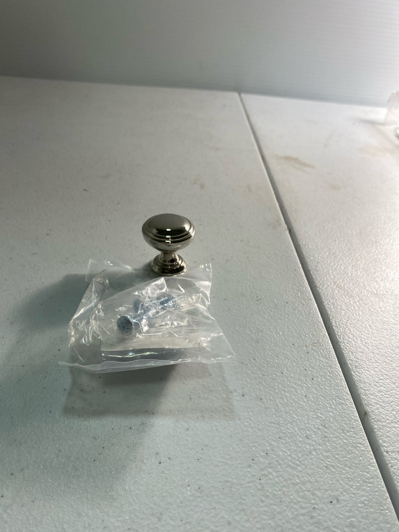 Jeffrey Alexander 658NI Tiffany 1-1/4" Classic Transitional Stepped Round Mushroom Cabinet Knob / Drawer Knob - Polished Nickel