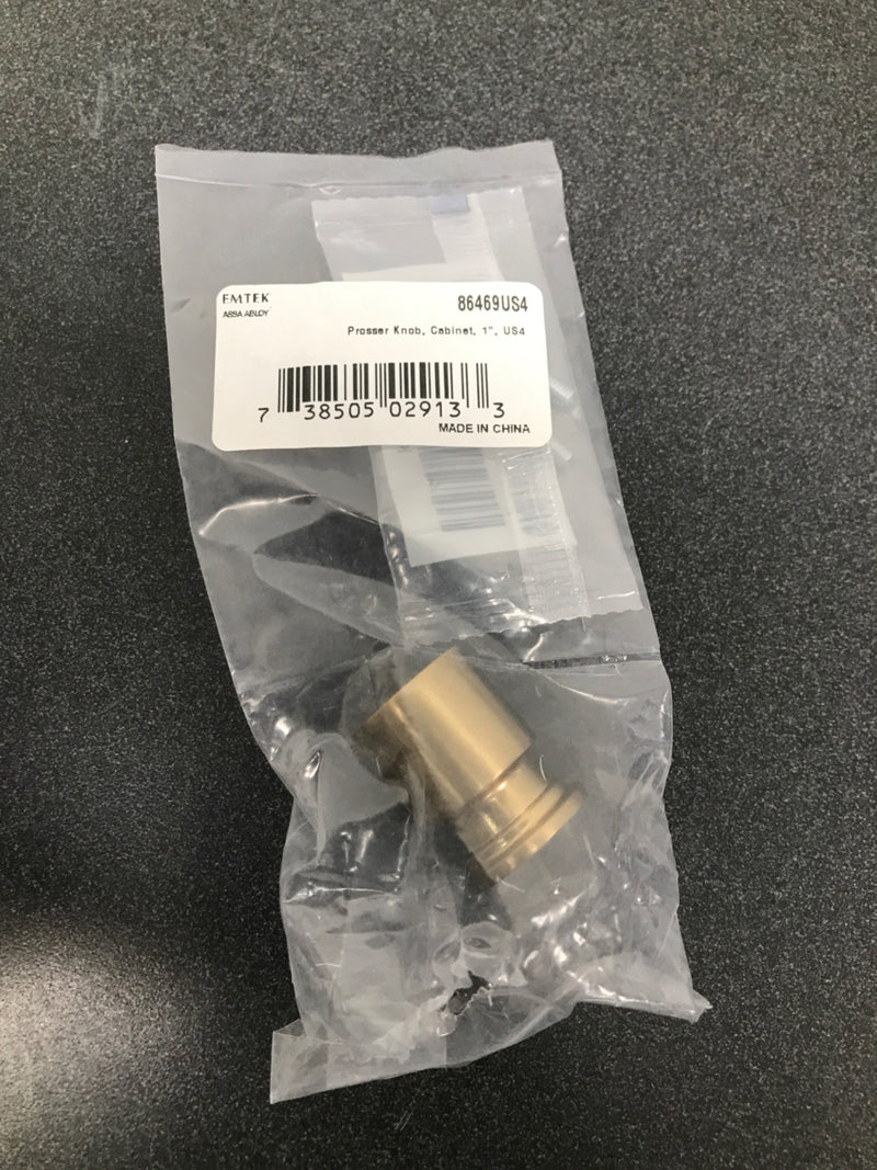 Emtek 86469US4 Transitional Heritage 1 Inch Cylindrical Cabinet Knob - Satin Brass