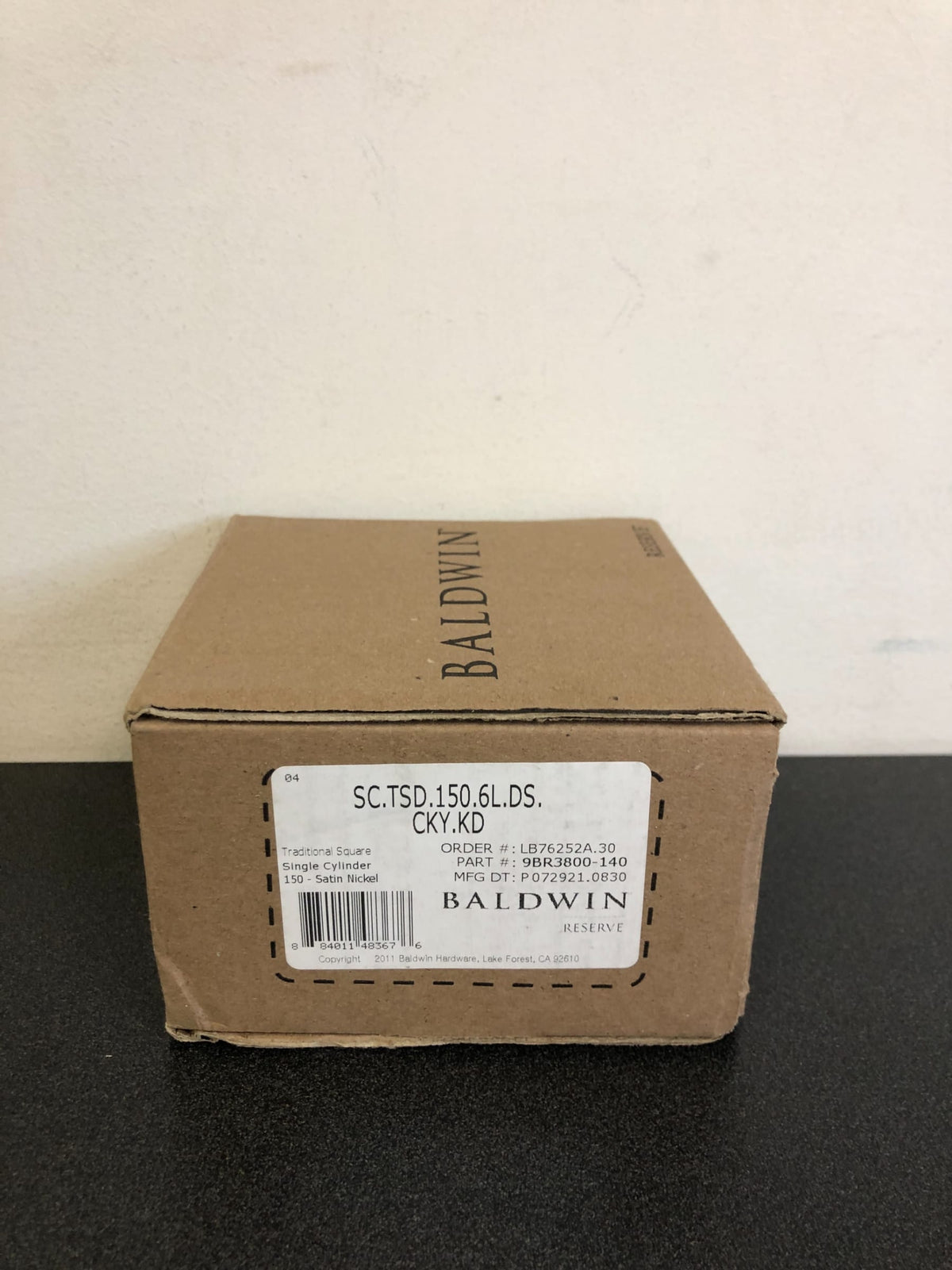Baldwin Traditional Square Single Cylinder Keyed Entry Deadbolt