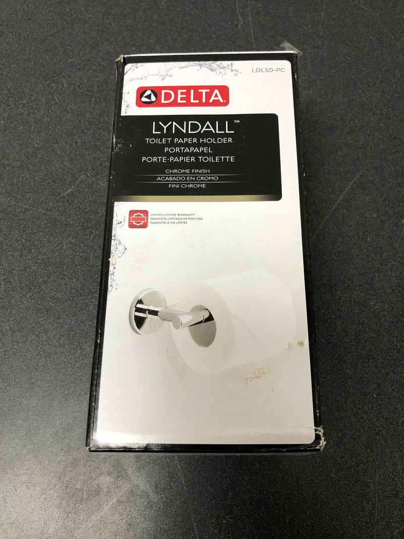 Delta LDL50-PC Lyndall Wall Mount Single Post Toilet Paper Holder Bath Hardware Accessory in Polished Chrome