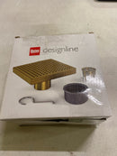Oatey DS32060CB Designline 6" Pattern Grate Shower Drain in Matte Black - Champagne Bronze