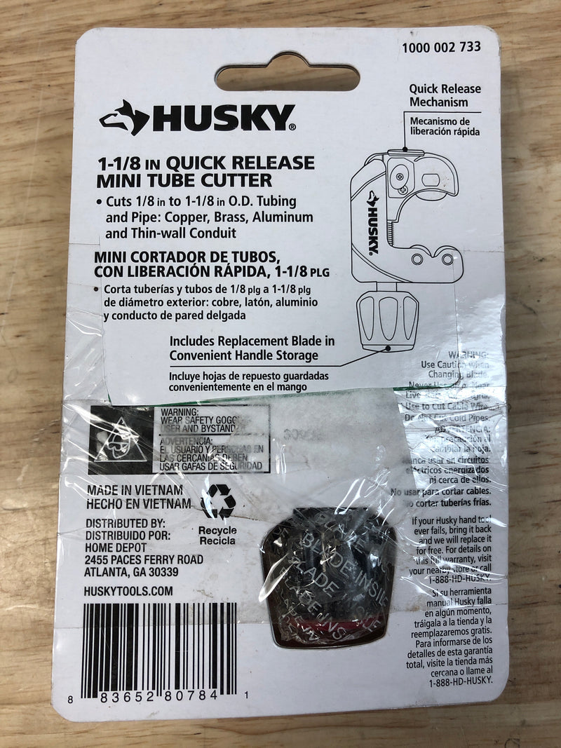 Husky 80-784-111 1-1/8 in. Quick-Release Mini Tube Cutter