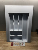 Rev-A-Shelf CT-2W-52 Value Line 21-1/4" Polymer Trim to Fit Drawer Insert Cutlery Organizer - White