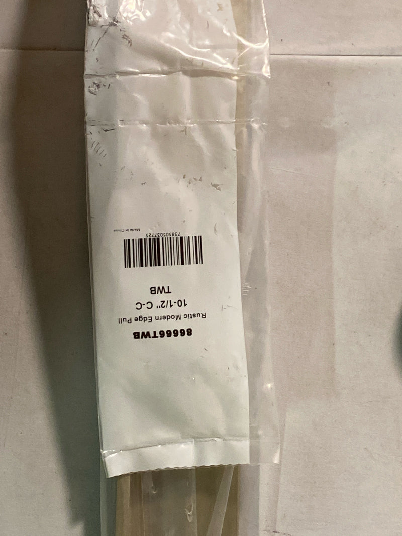 Emtek 86666TWB Emtek 86666 Rustic Modern 10-1/2 Inch Center to Center Finger Cabinet Pull