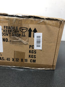 Edislive 81010000037568 Fragoso 18.9 in. 2-Light Black Milk White Glass Bathroom Vanity Light