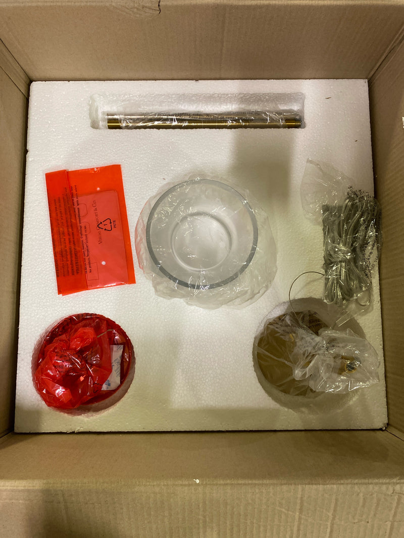 Feiss Generation Lighting-Atlantic from Chapman & Myers-One Light Pendant-18 Inch Wide by 17.63 Inch Tall-Burnished Brass Finish