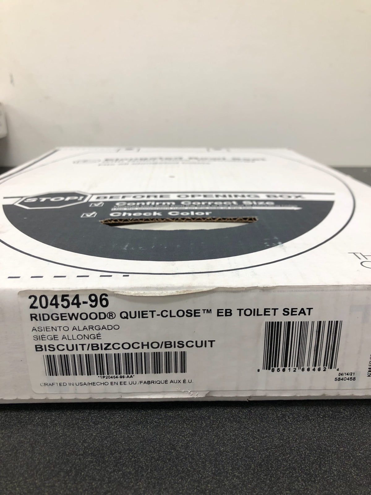Kohler K-20454-96 Ridgewood Elongated Molded Wood Toilet Seat with Quiet-Close - Biscuit