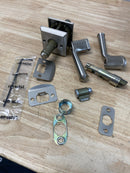 Baldwin ENFEDTSR150 Federal Single Cylinder Keyed Entry Door Lever Set with Traditional Square Rose - Satin Nickel