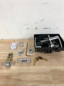 Kwikset Delta Entry Door Handle with Lock and Key, Secure Keyed Reversible Lever Exterior, Doorlock, For Front Entrance and Bedrooms, Satin Chrome, Pick Resistant Smartkey Rekey Security