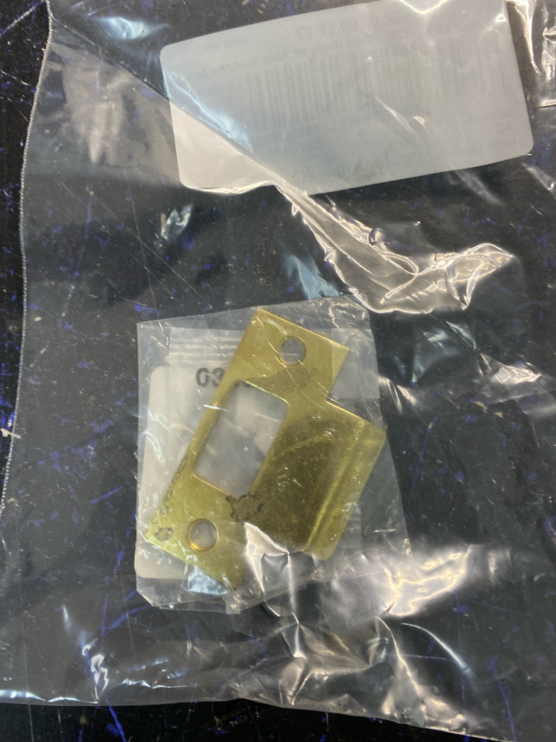 Kwikset 83028 Latch Strike Door T Strike Accessory - Brass