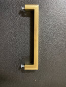Baldwin 4427044BIN Raised 6 Inch Center to Center Handle Cabinet Pull from the Estate Collection - Satin Brass