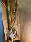 Signature Hardware 953918 Drea Floor Mounted Tub Filler with Built-In Diverter - Includes Hand Shower - Matte Black