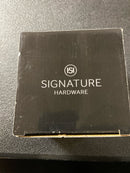 Signature Hardware 483693 4-1/2" Garbage Disposal Flange with Stopper for Sinks up to 5/8" Thick - Aged Brass