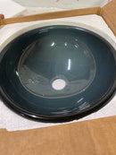 Miseno MVS-TIS-168G-12-NODRAIN Marrone 12" Circular Glass Vessel Bathroom Sink - Grey