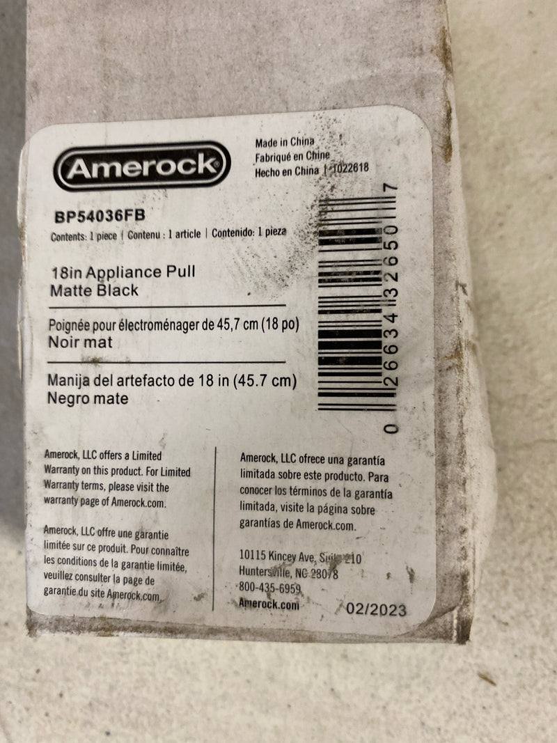 Amerock BP54036FB Destine 18 Inch Center to Center Bar Appliance Pull - Matte Black