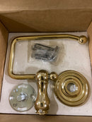 Emtek 2604US3 6-3/8" Solid Brass Bar Style Tissue Paper Holder - Polished Brass Regular Rosette