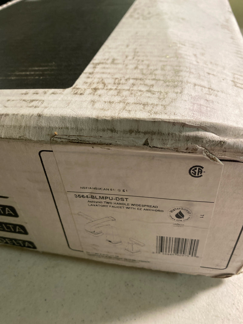 Delta 3564-BLMPU-DST Ashlyn 1.2 GPM Widespread Bathroom Faucet with Pop-Up Drain Assembly - Matte Black