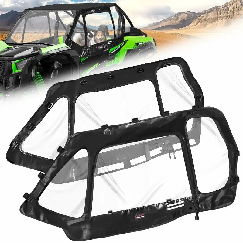 StarknightMT ABG140-UTV Kawasaki Teryx KRX 1000 Soft Cab Enclosure Upper Doors