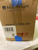 ML Lighting 3683-SN Transitional Three Light Vanity from None Collection in Pewter, Silver Finish, Satin Nickel