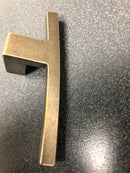 Top Knobs TK85GBZ Slanted 3 Inch Long Finger Cabinet Pull from the Sanctuary Collection - German Bronze
