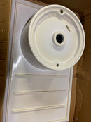 WS Bath Collections Skyland 32137.01 Skyland 32" Ceramic Vanity Top Sink with Single Faucet Hole - Gloss White