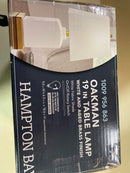 Hampton Bay 19 in. White Novelty Table Lamp with Ceramic Base