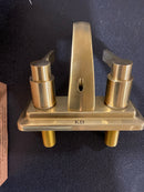 Kingston Brass KB4647NDL NuvoFusion 4 in. Centerset Bathroom Faucet, Brushed Brass