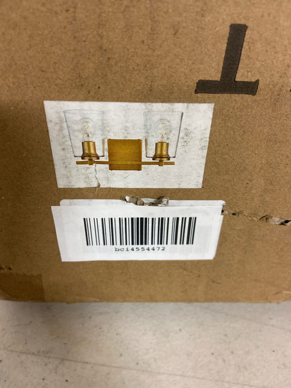 Elegant Lighting LD7310W14BRA Kacey 2 Light 8" Tall Bathroom Sconce - Brass / Clear